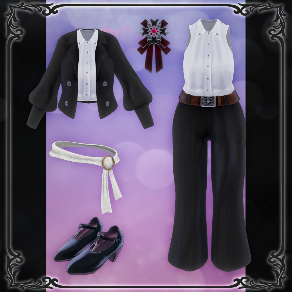 【4アバター対応】カジュアルスーツ「Cross Silhouette」