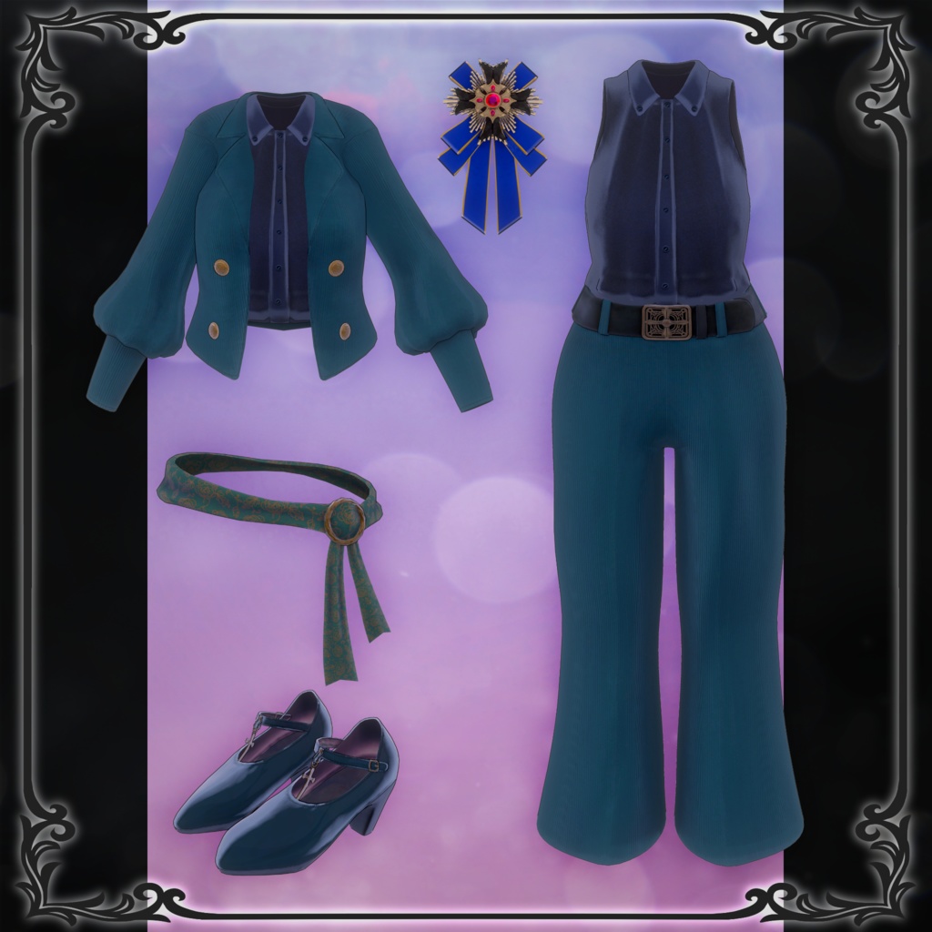 【4アバター対応】カジュアルスーツ「Cross Silhouette」