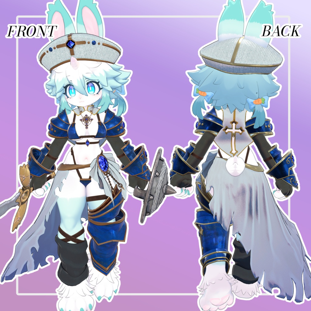 【アルミィ専用衣装】Bikini Priest/初期装備の剣と盾