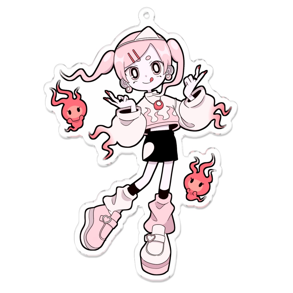 Ghost girl Acryl keyring