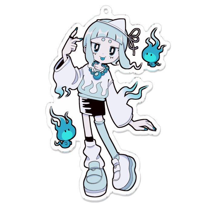 Ghost girl Acryl keyring