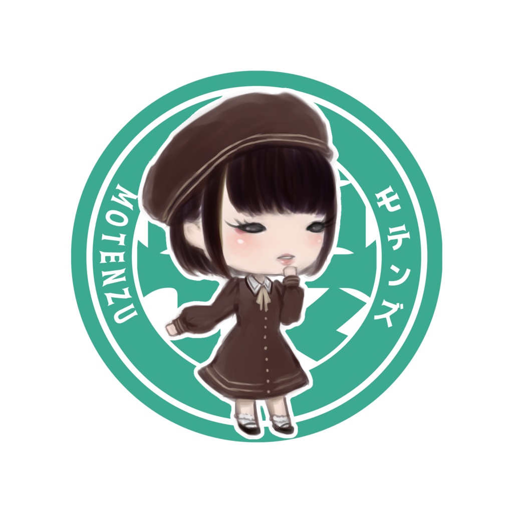 【六色】モテンズメンバーイラストステッカー