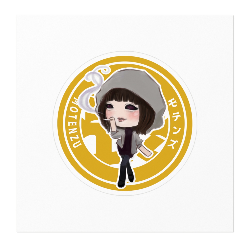 【六色】モテンズメンバーイラストステッカー