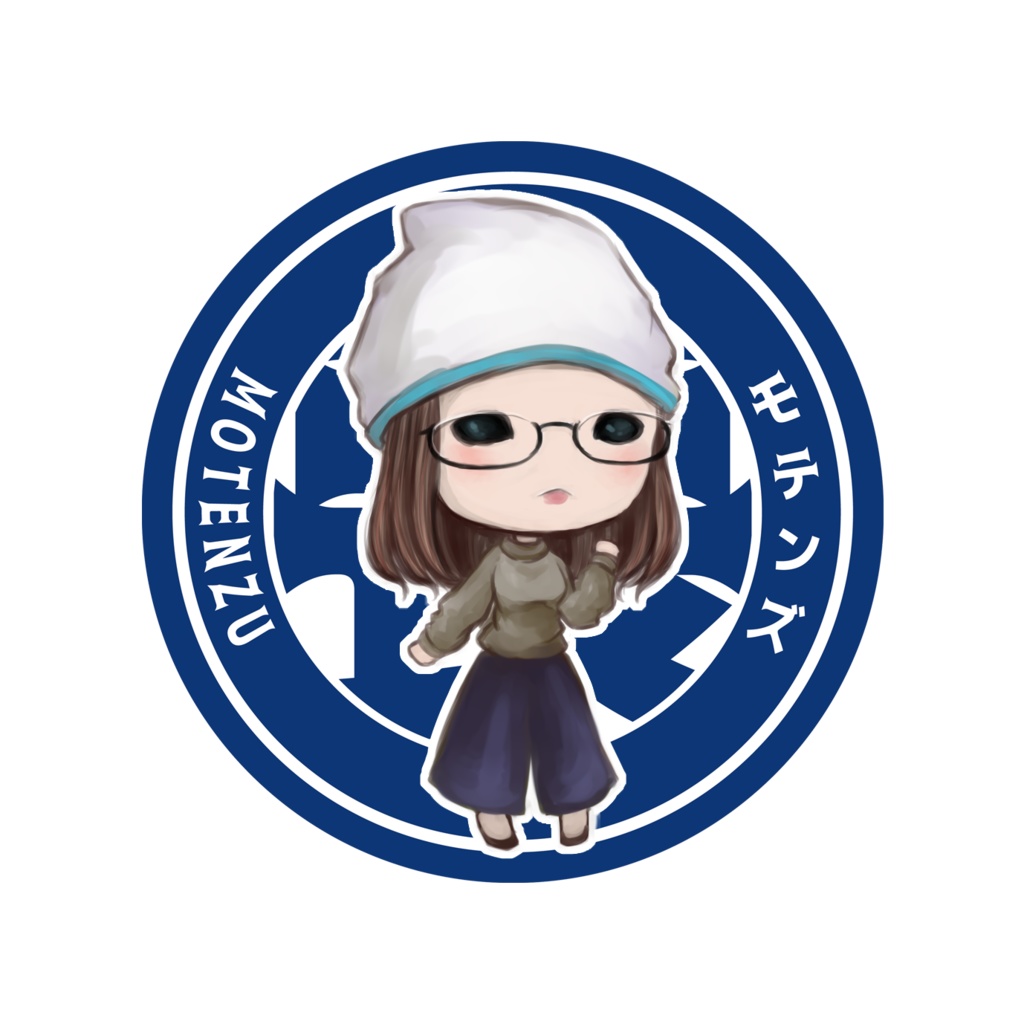 【六色】モテンズメンバーイラストステッカー