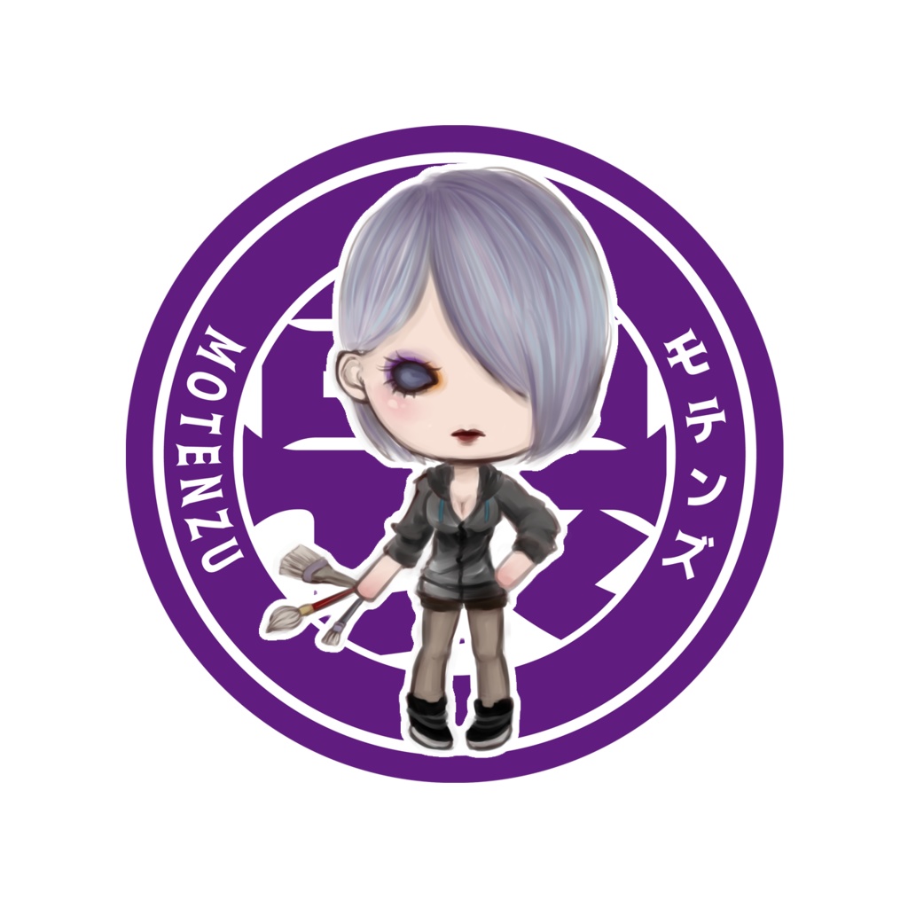 【六色】モテンズメンバーイラストステッカー