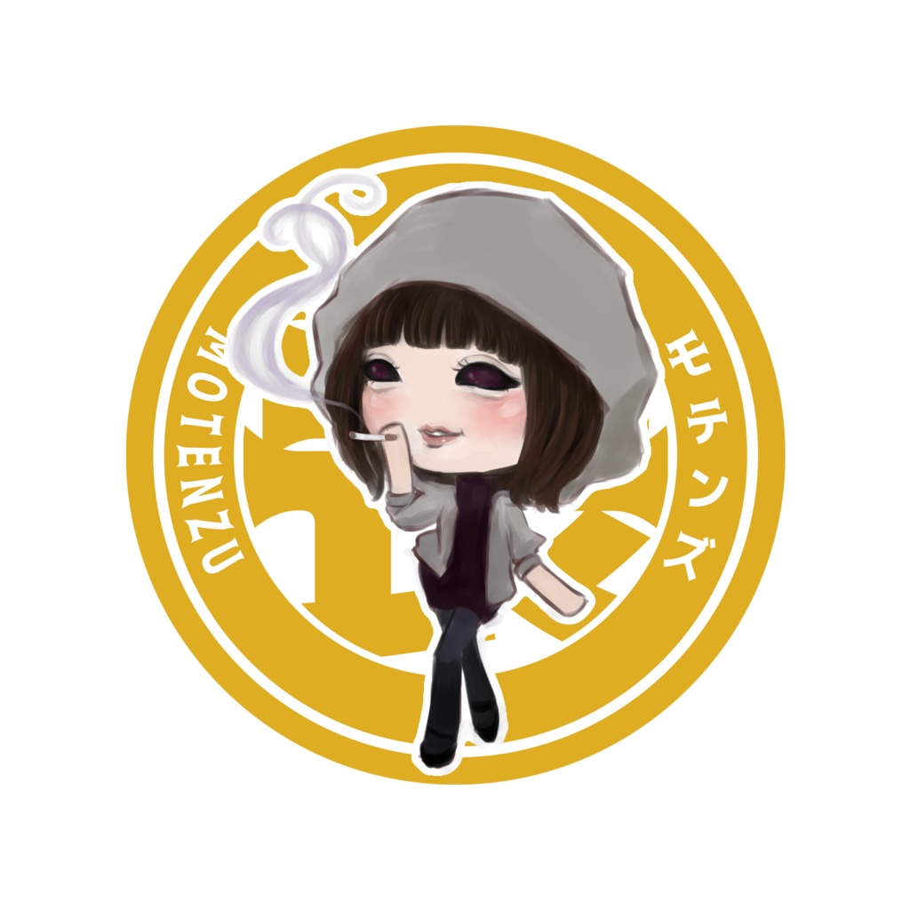 【六色】モテンズメンバーイラストステッカー