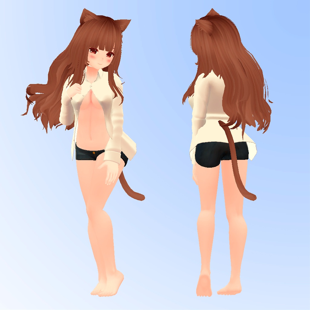 ひるね屋の前開きワイシャツ for Quiche