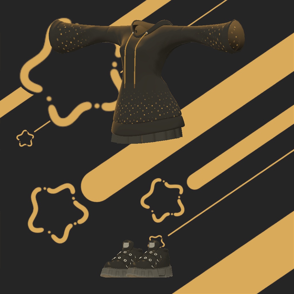 ひるね屋の萌え袖パーカー for Merino