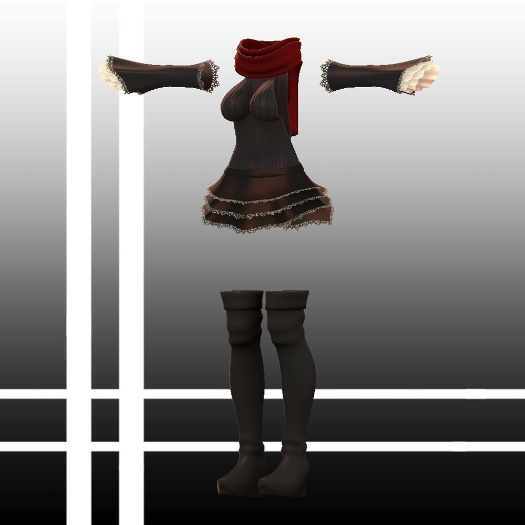 ひるね屋のニットレオタード for 竜胆