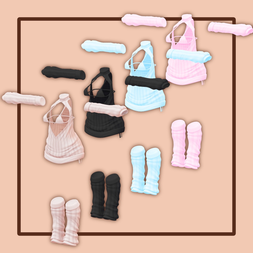 【10アバター対応】ひるね屋のKnit Bikini Sweater