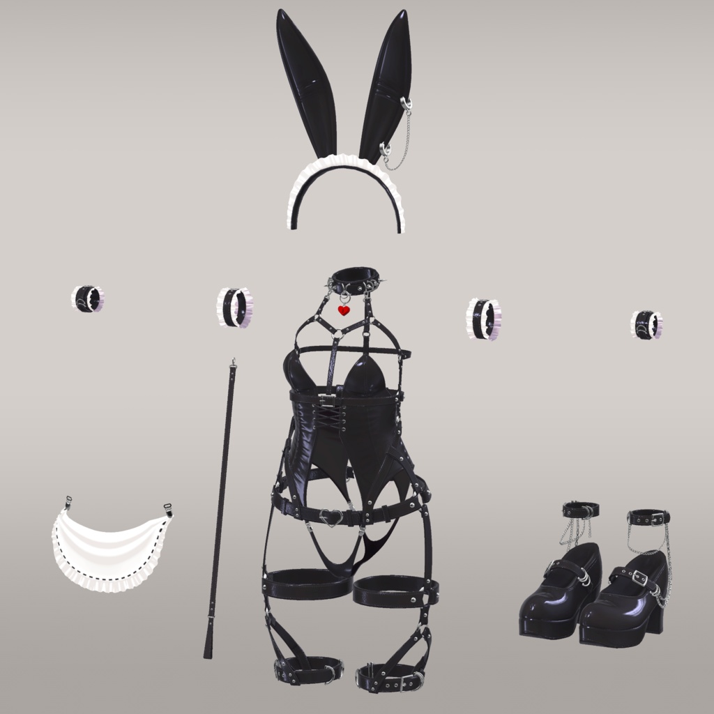 HarnessBunnyMaid【9アバター対応】