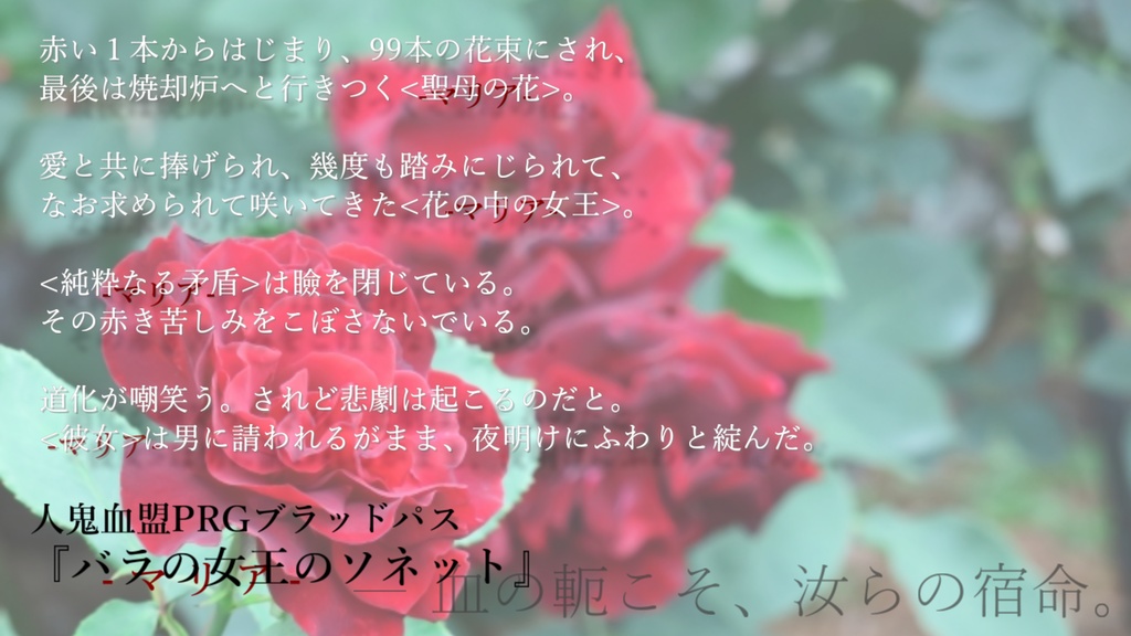 ブラッドパス同人シナリオ集『花暦~はなのいろは~』