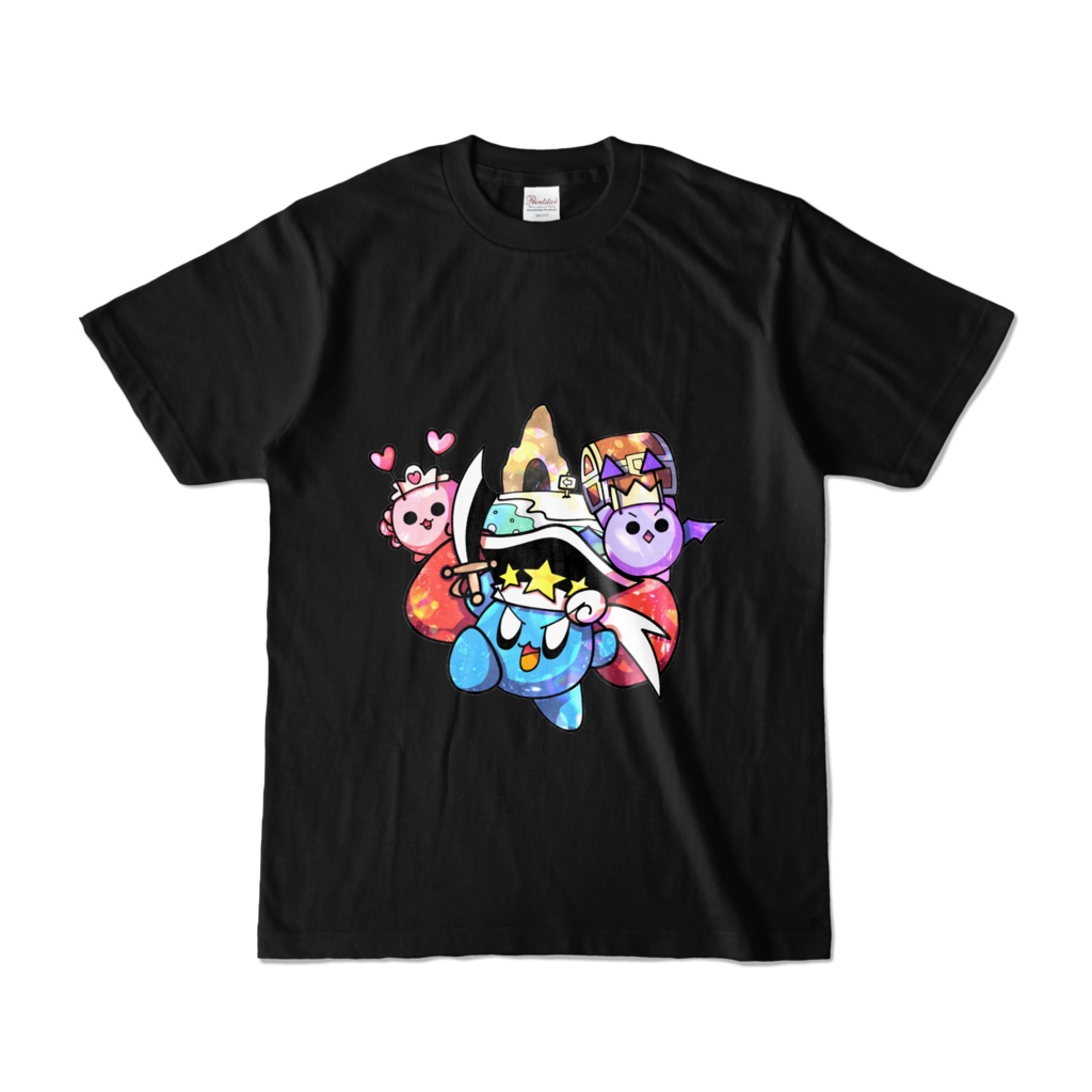 「ポケスター海ぞく団とお宝のねむる島」カラーTシャツ(ブラック)
