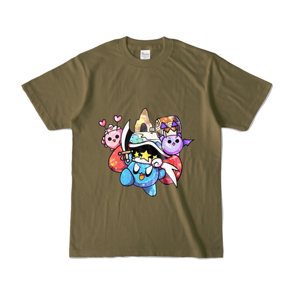 「ポケスター海ぞく団とお宝のねむる島」カラーTシャツ(オリーブ)