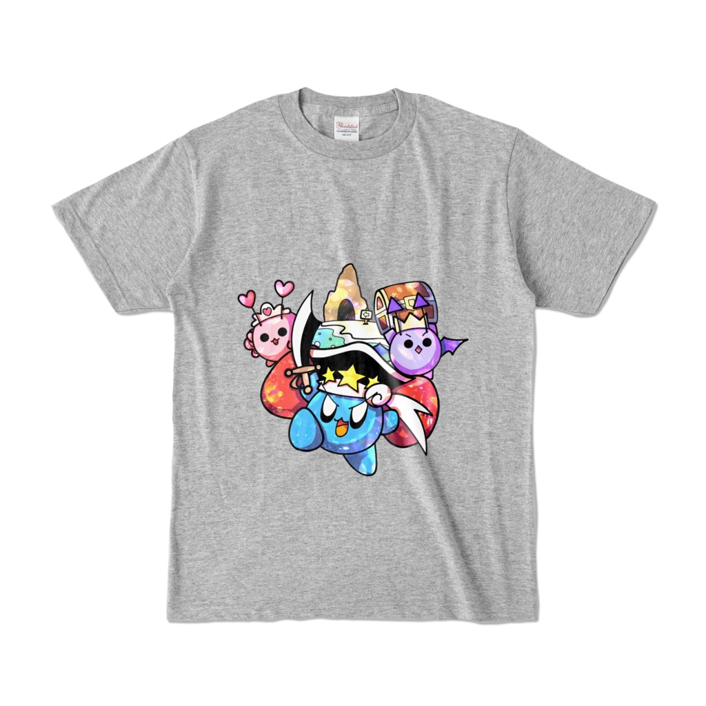 「ポケスター海ぞく団とお宝のねむる島」カラーTシャツ(杢グレー)