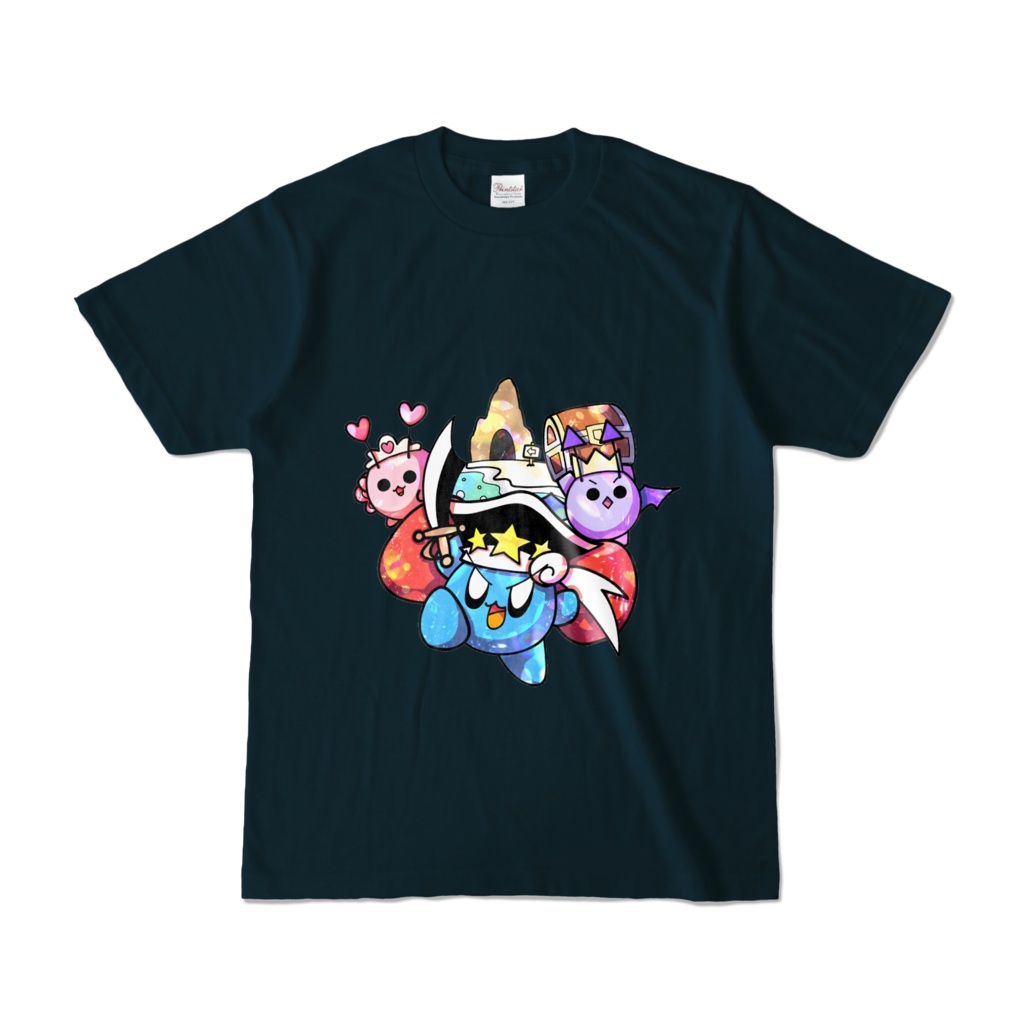 「ポケスター海ぞく団とお宝のねむる島」カラーＴシャツ（ネイビー）