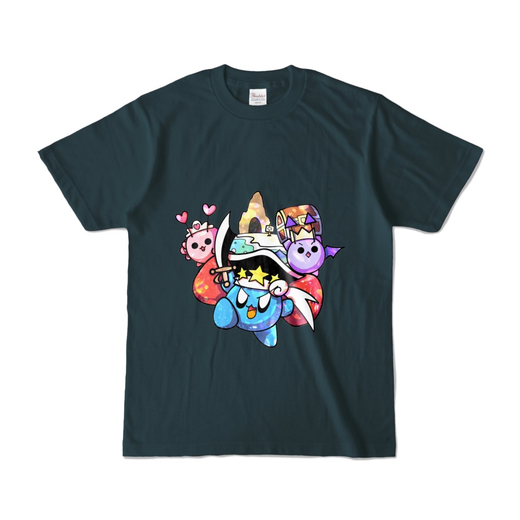 「ポケスター海ぞく団とお宝のねむる島」カラーTシャツ(デニム)