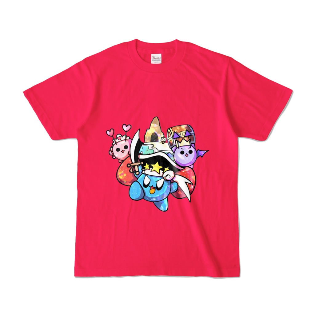 「ポケスター海ぞく団とお宝のねむる島」カラーTシャツ(ホットピンク)