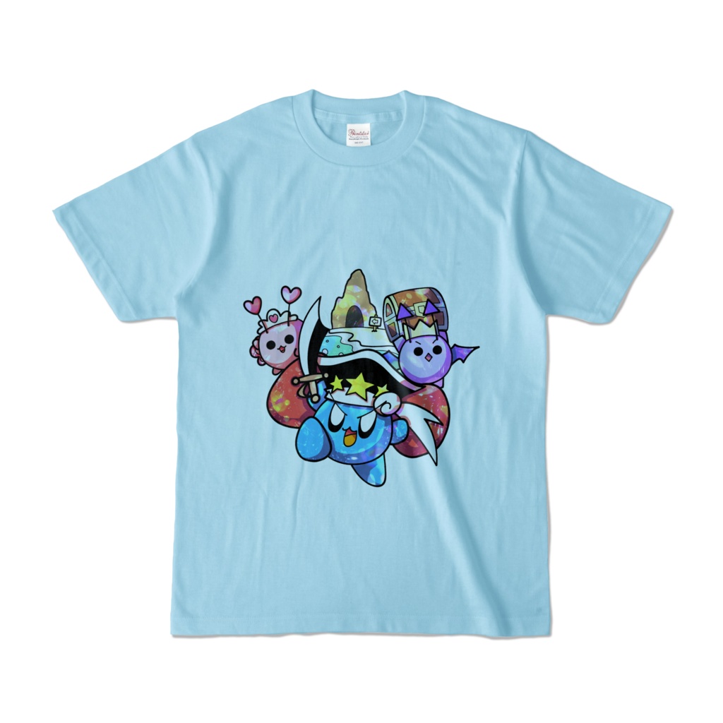 「ポケスター海ぞく団とお宝のねむる島」カラーTシャツ(ライトブルー)
