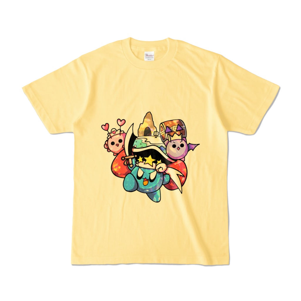 「ポケスター海ぞく団とお宝のねむる島」カラーTシャツ(ライトイエロー)