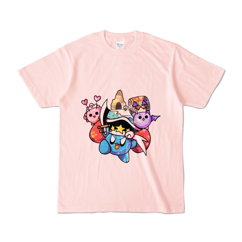 「ポケスター海ぞく団とお宝のねむる島」カラーＴシャツ（ライトピンク）