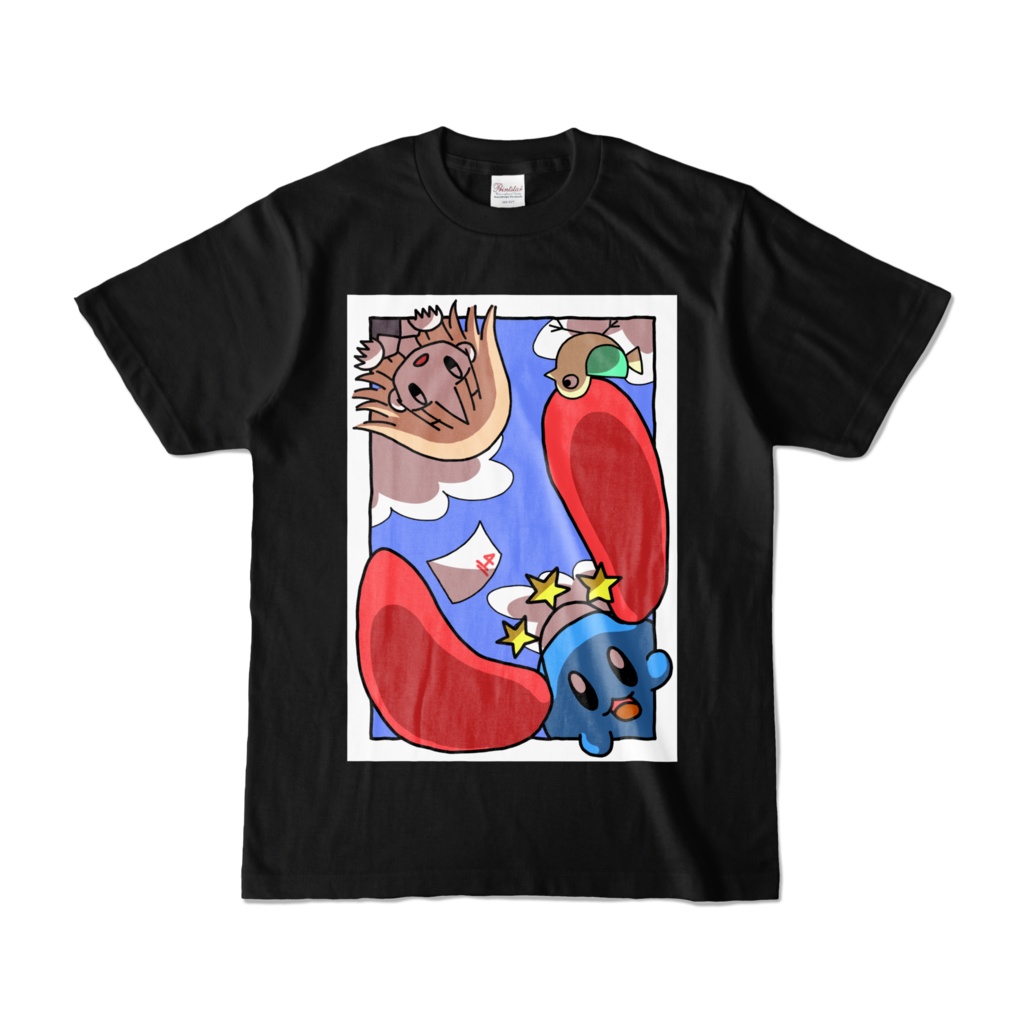「白い駅」カラーTシャツ(ブラック)