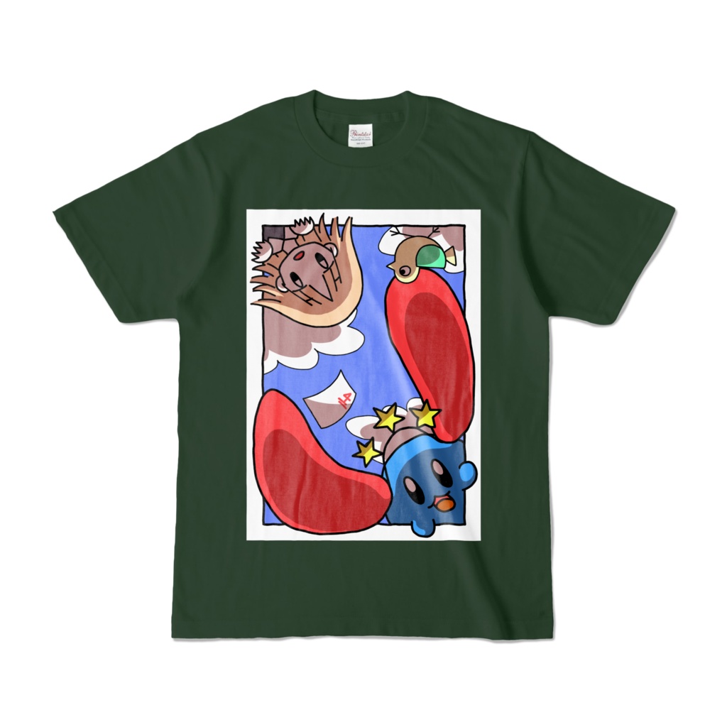 「白い駅」カラーTシャツ(フォレスト)