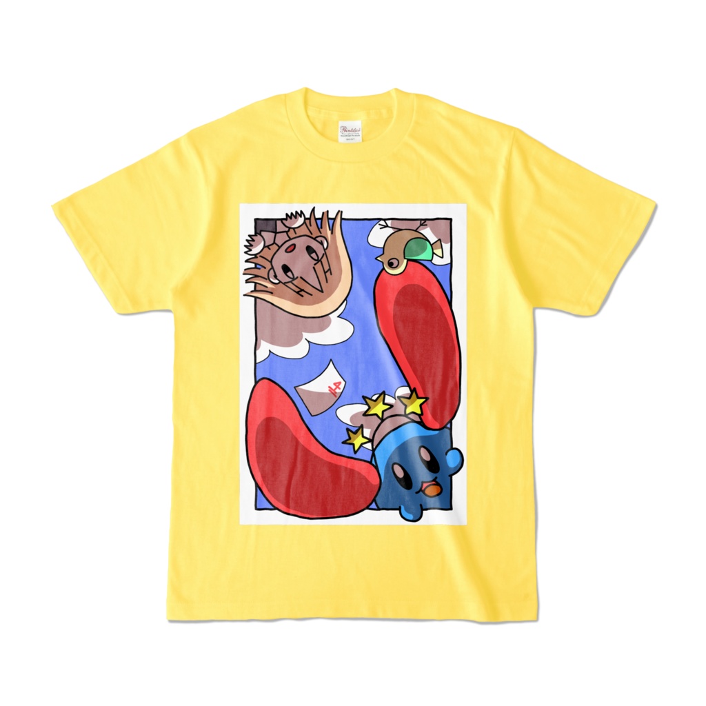 「白い駅」カラーTシャツ(イエロー)