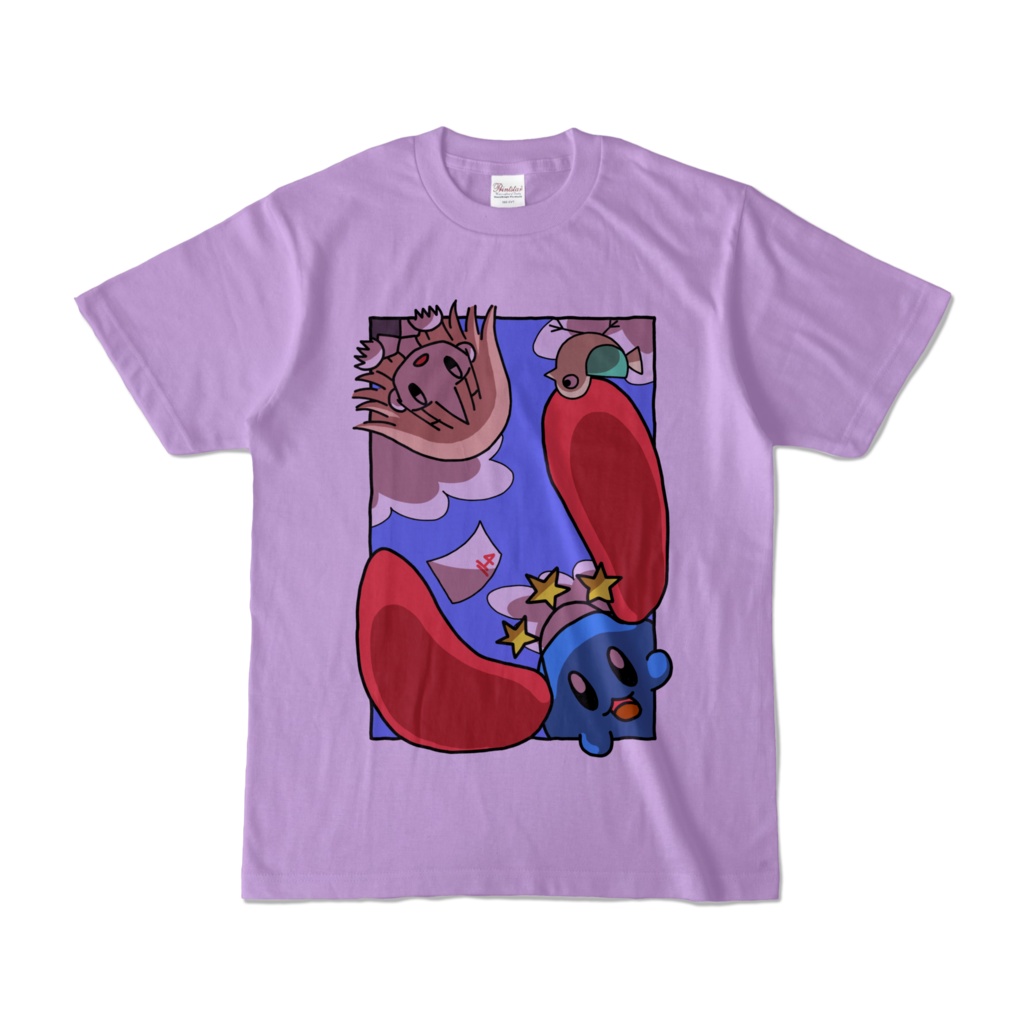 「白い駅」カラーTシャツ(ライトパープル)