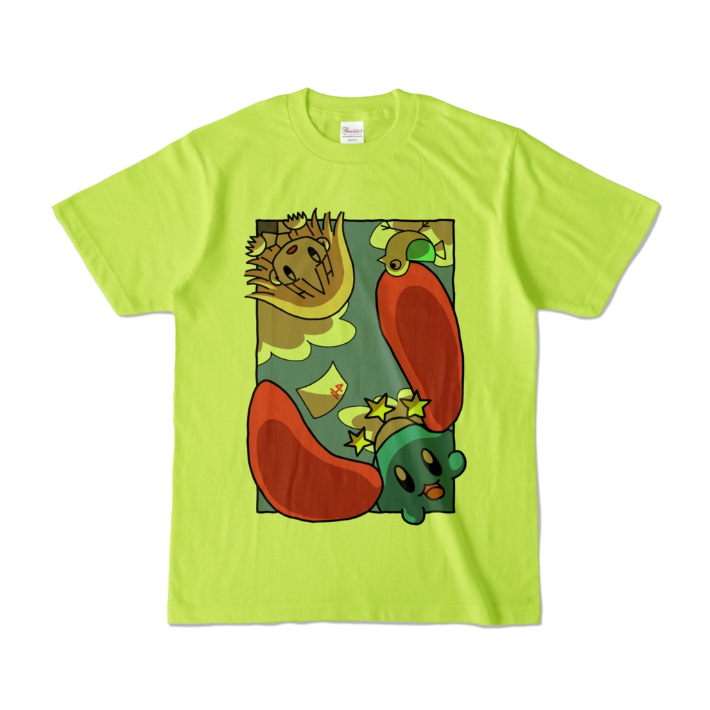 「白い駅」カラーTシャツ(ライトグリーン)