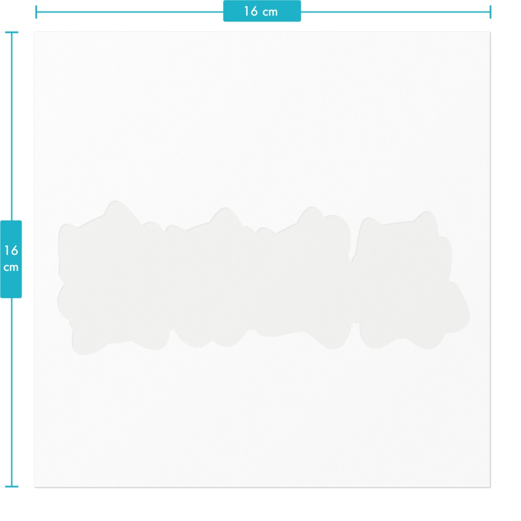 「いぬいぬ家族」ステッカー160mm(ホワイト)