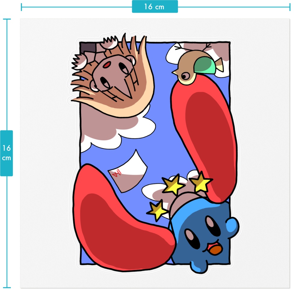 「白い駅」ステッカー160mm(クリア)