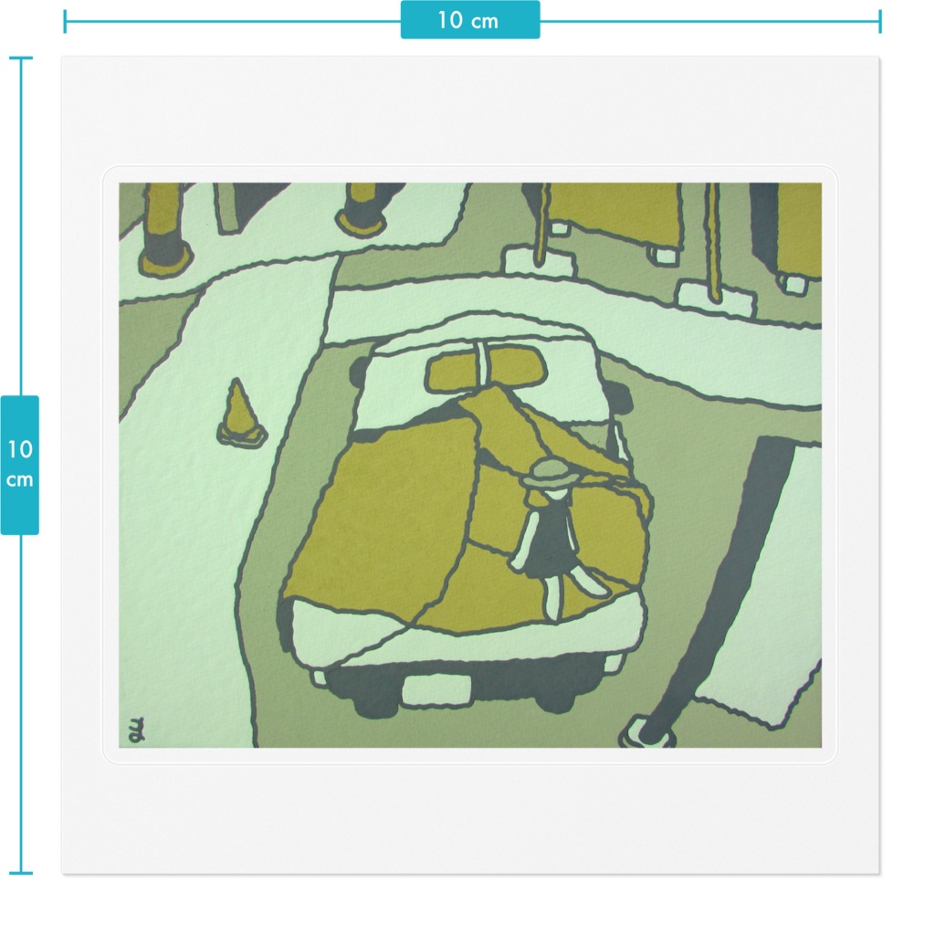 「たいくつな場所」ステッカー100mm(クリア)