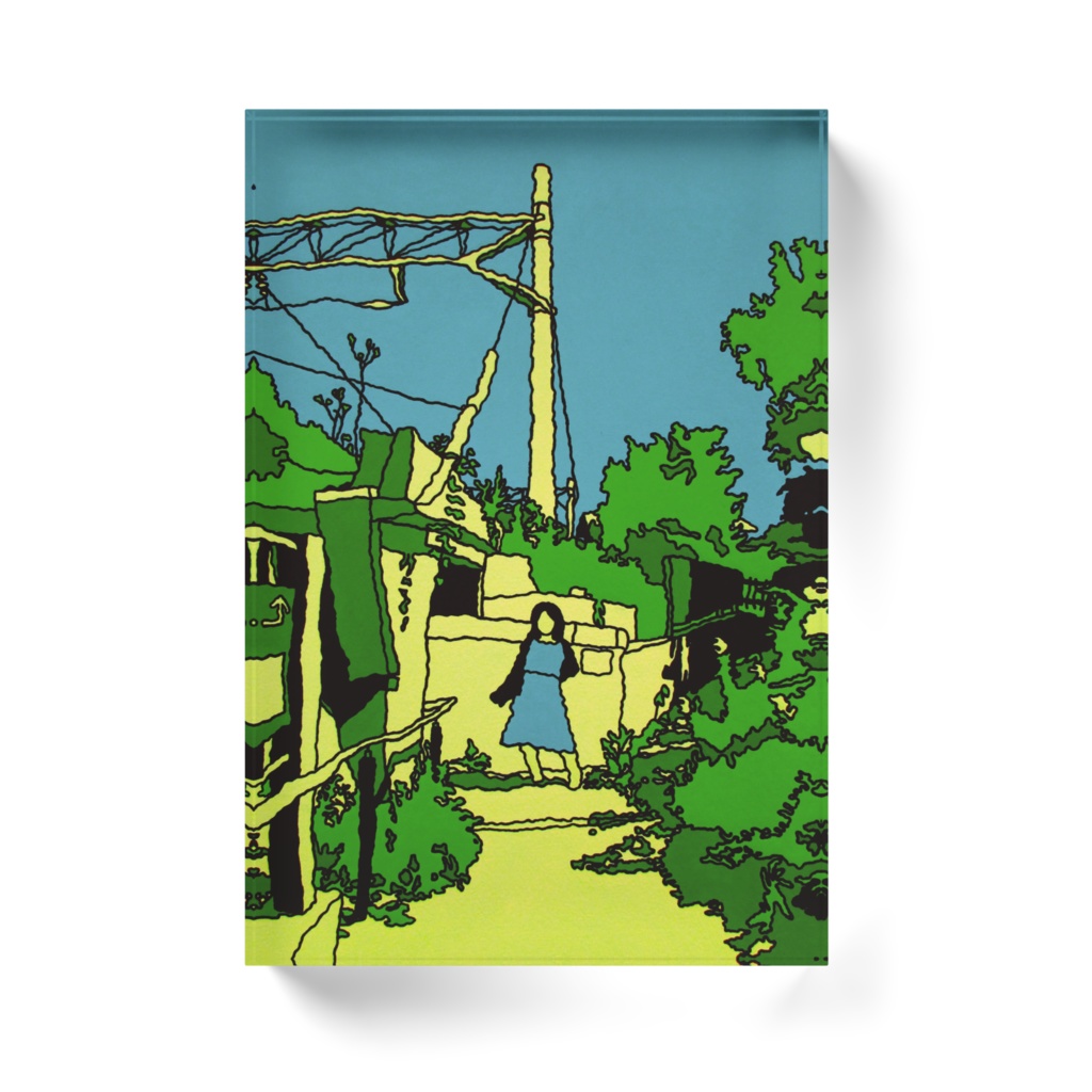 「臨む」アクリルブロック100×148(mm)(クリア)