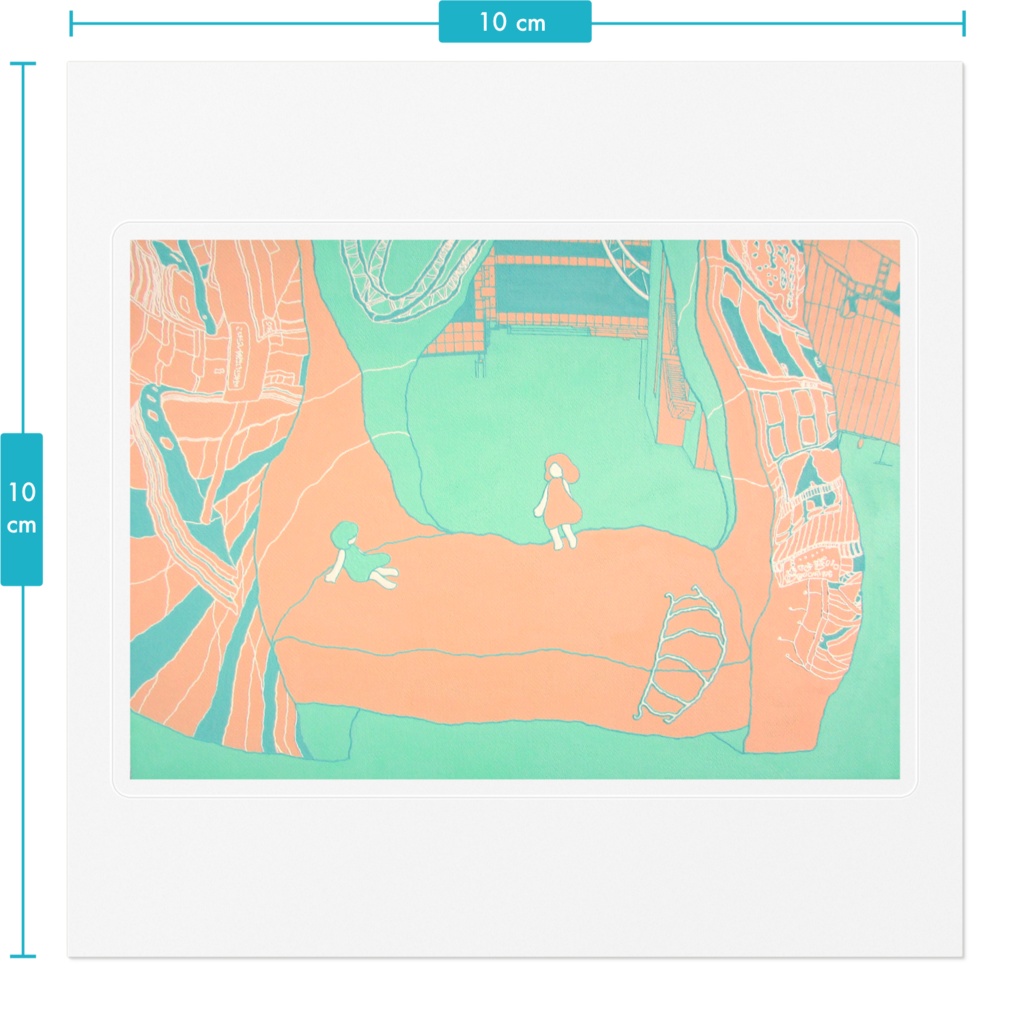 「上空の隠れ家」ステッカー100mm(クリア)