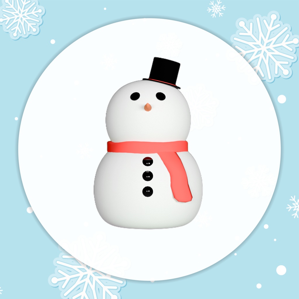 【Wormiesock対応】もっちり雪だるま