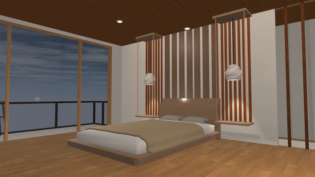 【VRChat想定】やすらぎのベッド