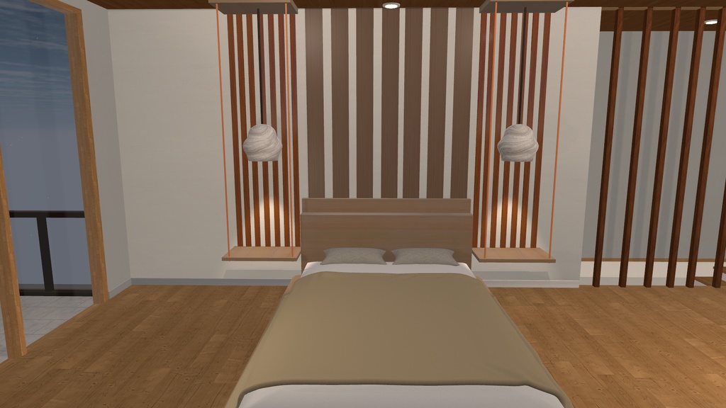 【VRChat想定】やすらぎのベッド