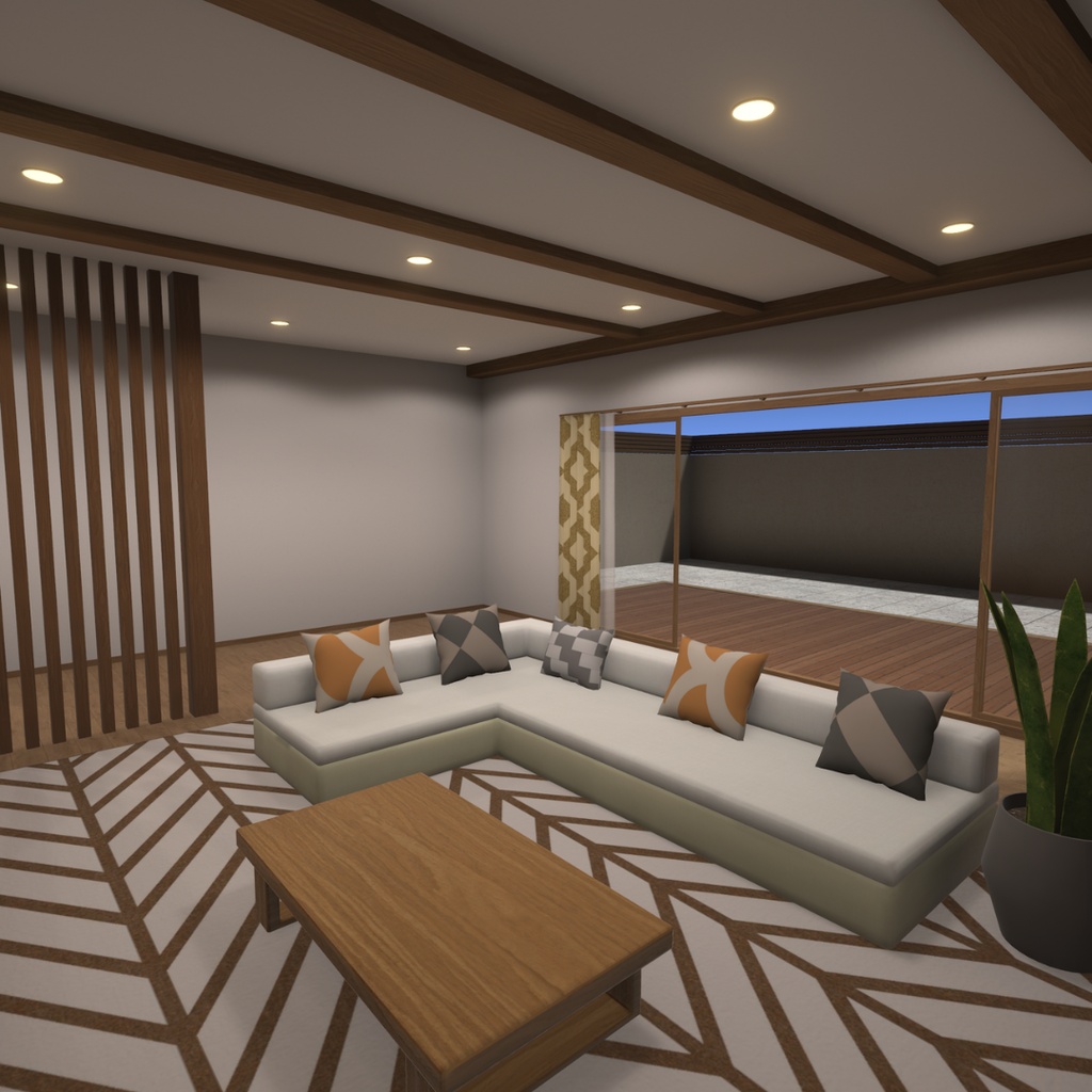 【VRC向けワールド】Warm Timber Lounge