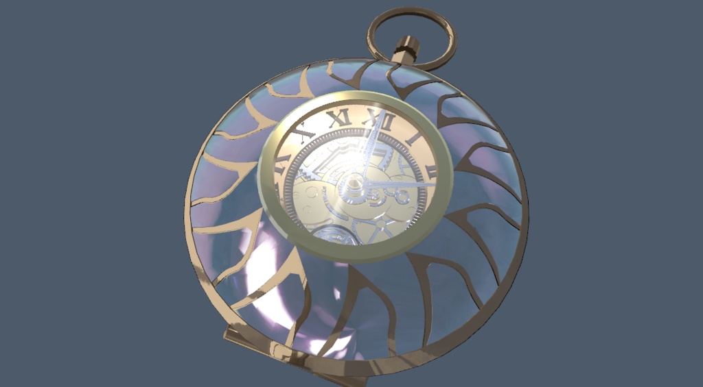 3Dモデル「アニメーション機械式時計_アングレカム/Angraecum」