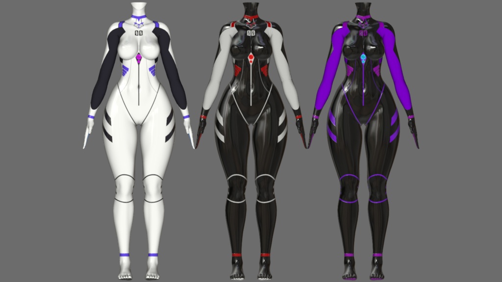VRBASE EGIRL用 Nanosuit 【Textures / テクスチャパック】