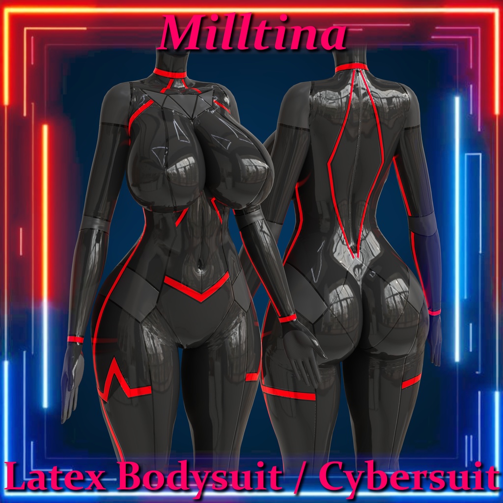 Milltina用 Latex Cybersuit / Bodysuit Textures【ボディスーツ・テクスチャパック】