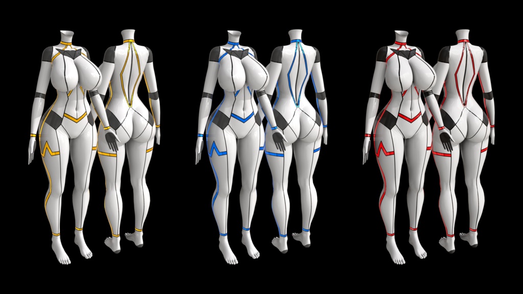 Milltina用 Latex Cybersuit / Bodysuit Textures【ボディスーツ・テクスチャパック】