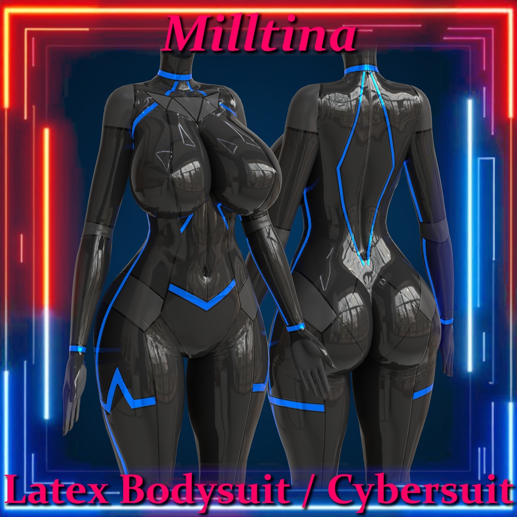 Milltina用 Latex Cybersuit / Bodysuit Textures【ボディスーツ・テクスチャパック】