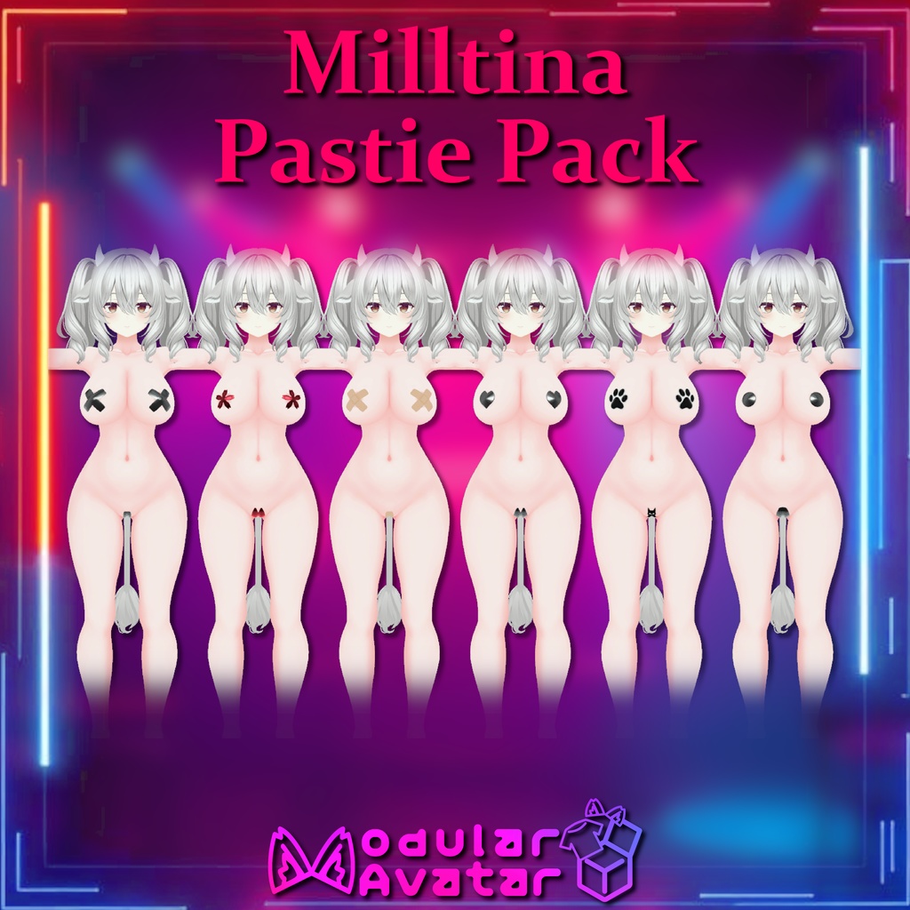 Milltina用 Pastie Pack(ニプレス・乳首カバー)【Modular Avatar対応】