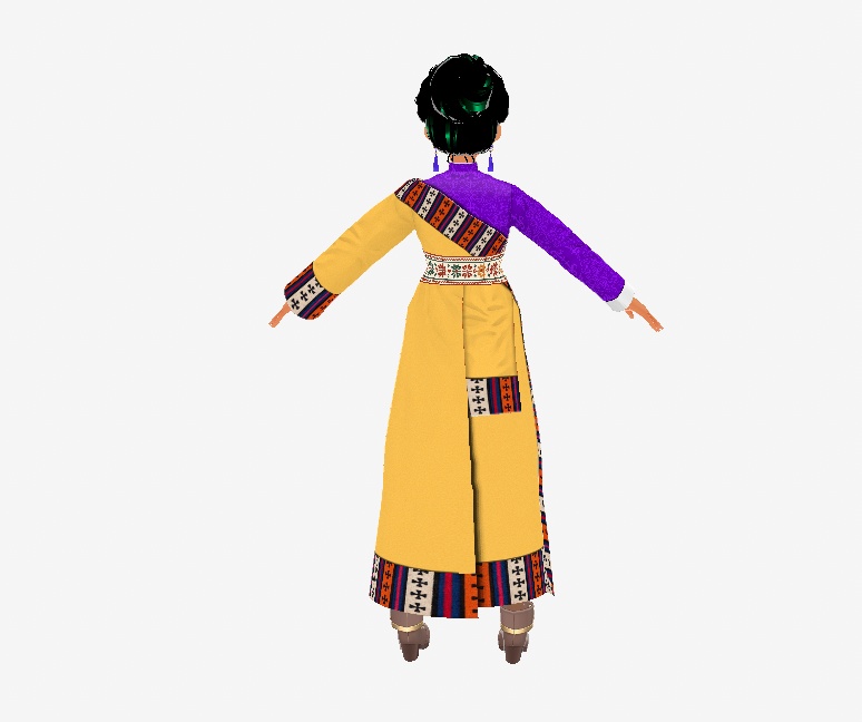 チベット 民族衣装 チュパ 【VRoid Studio用衣装】