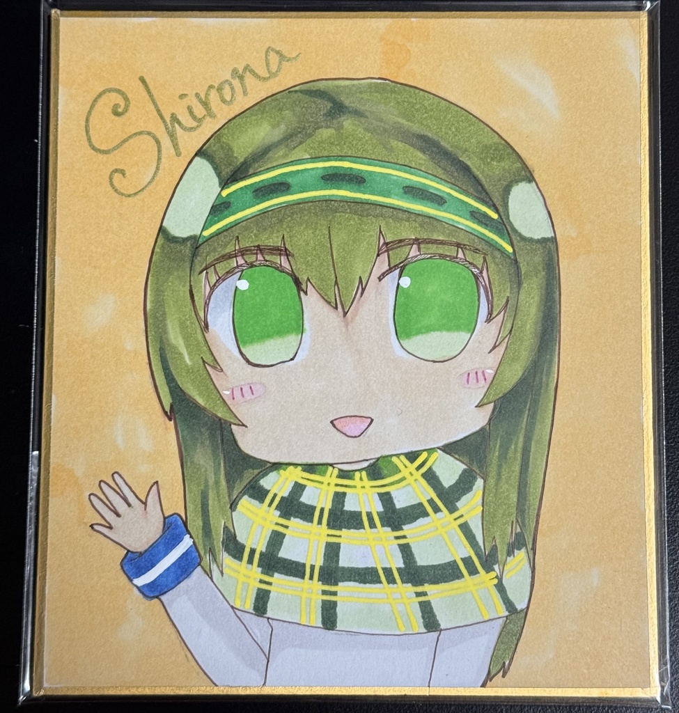 ミニ色紙：月鈴白奈