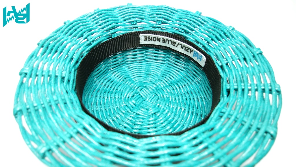 リチ色カンカン帽(ターコイズ×ブラック)