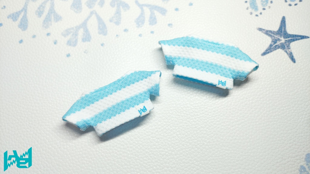 【展示】しましまストレッチTシャツ/スモック