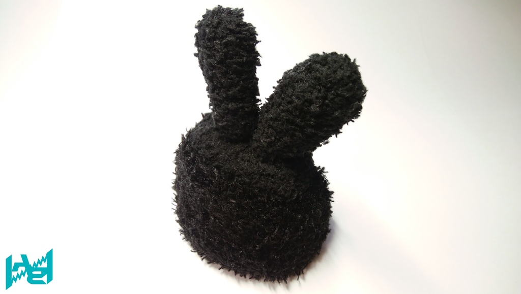 もこもこうさちゃんぼうし(くろ)